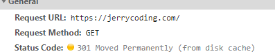 jerrycoding 301 重定向的地址